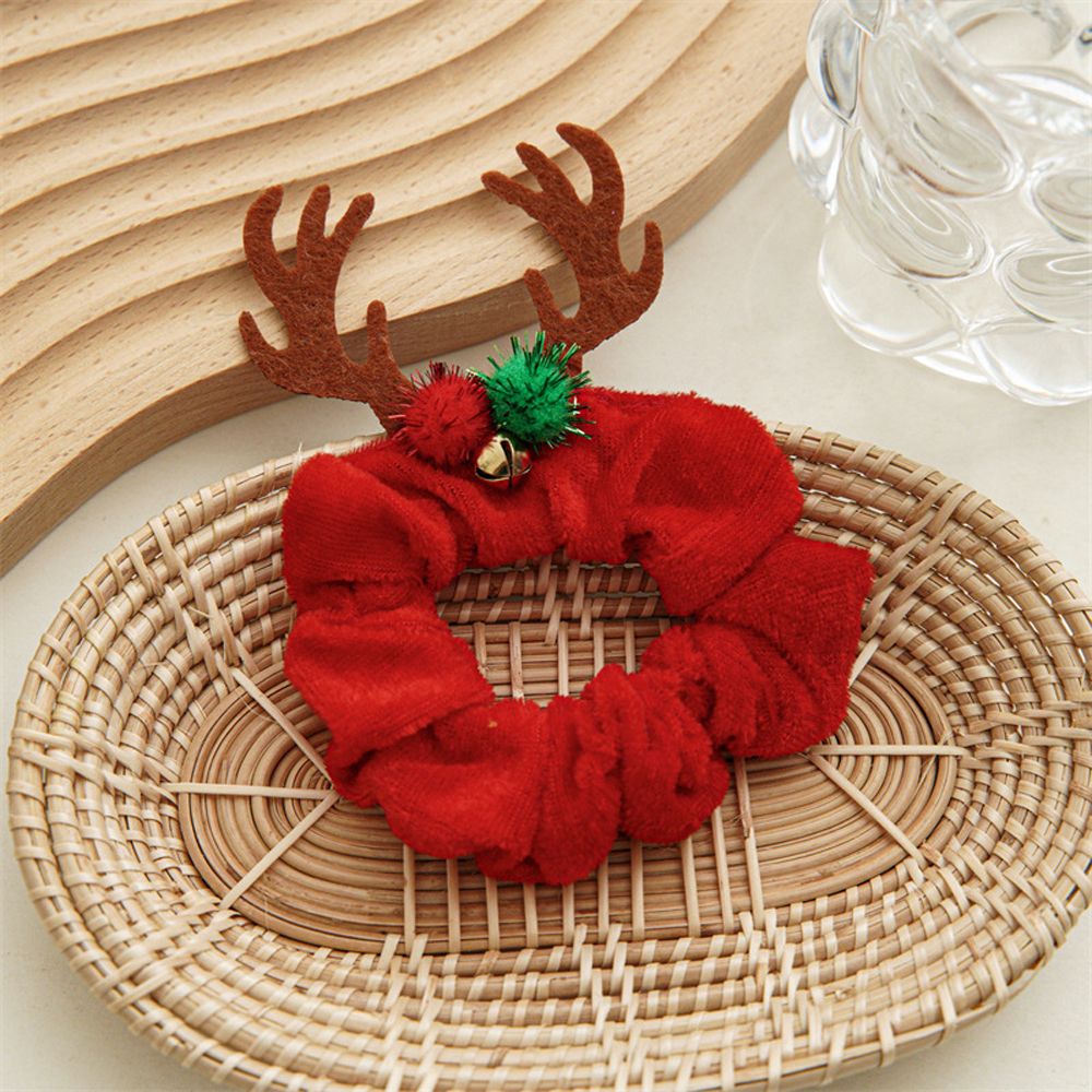 Women'S Accessories Flannels - Christmas Antler Design Ponytail Holder Elastic