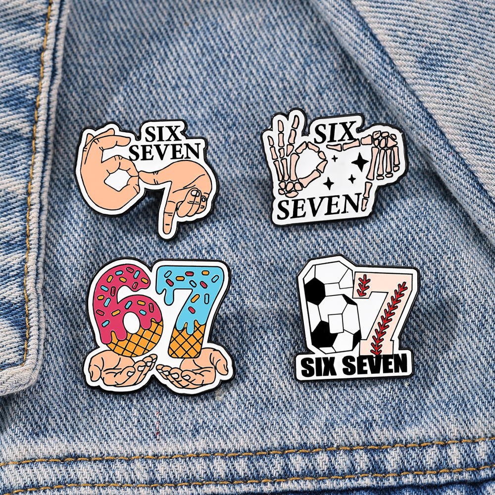 Women'S Accessories Jewelry - 4pcs Set Cute Enamel Football Pins