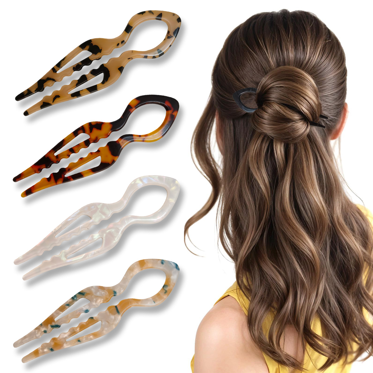 U-Shaped Hair Sticks Tortoises - Young Women'S Accessories avaliação e preço