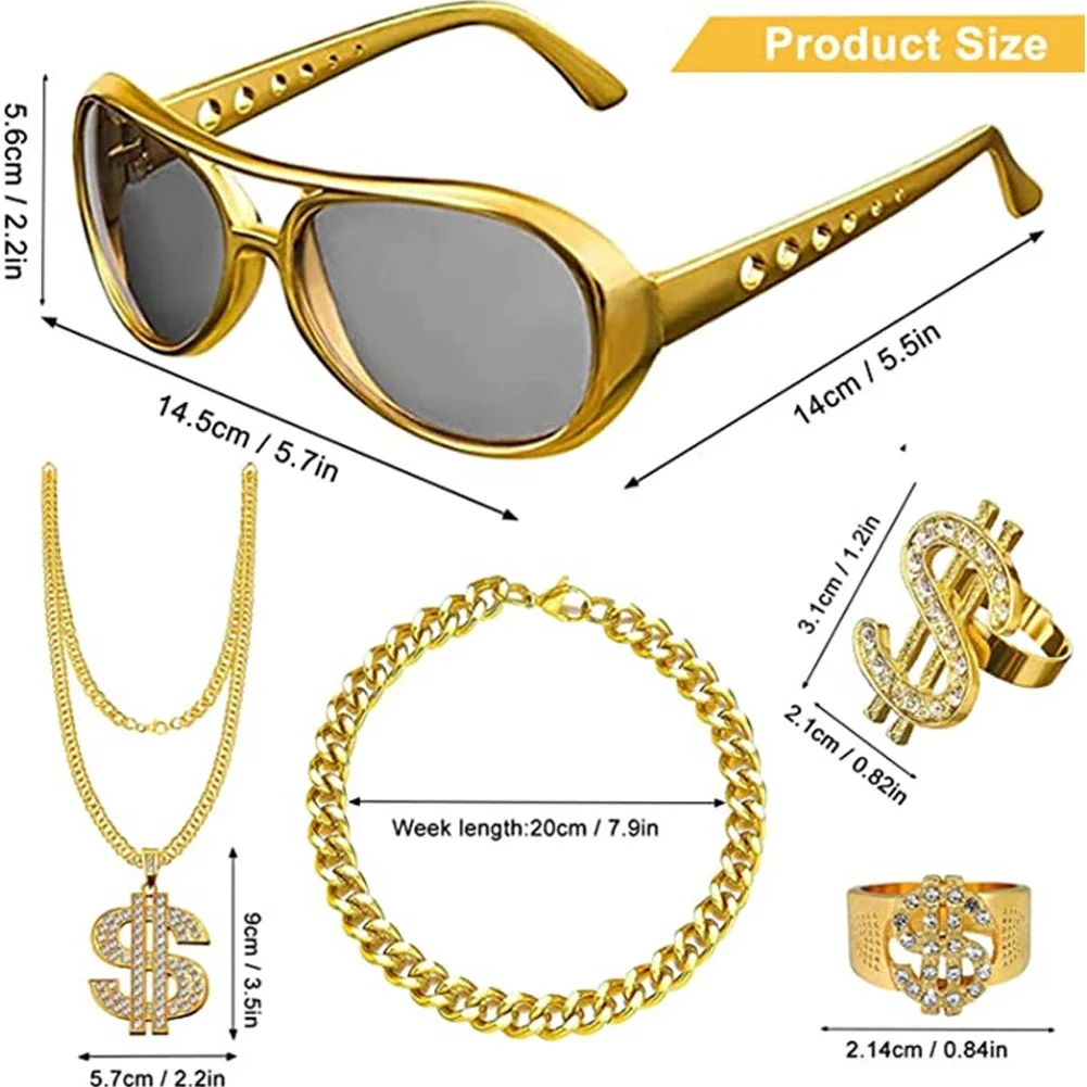 80s 90s Costume Outfit Set Men - Women'S Accessories In The 80S avaliação e preço