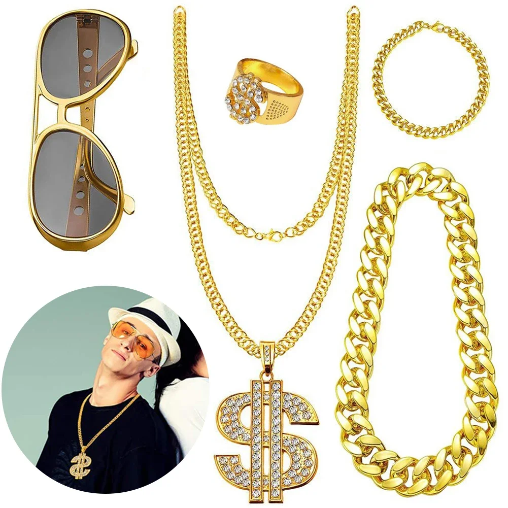 80s 90s Costume Outfit Set Men - Women'S Accessories In The 80S avaliação e preço
