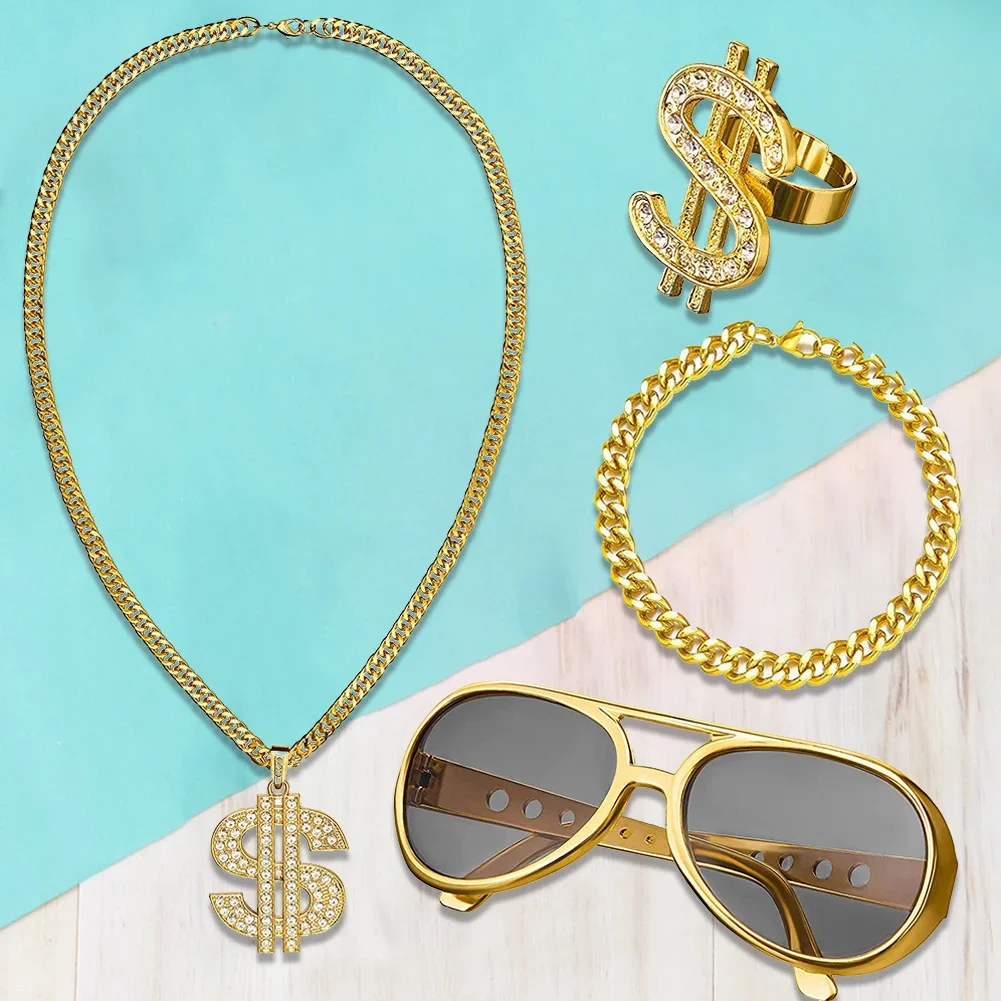 80s 90s Costume Outfit Set Men - Women'S Accessories In The 80S avaliação e preço