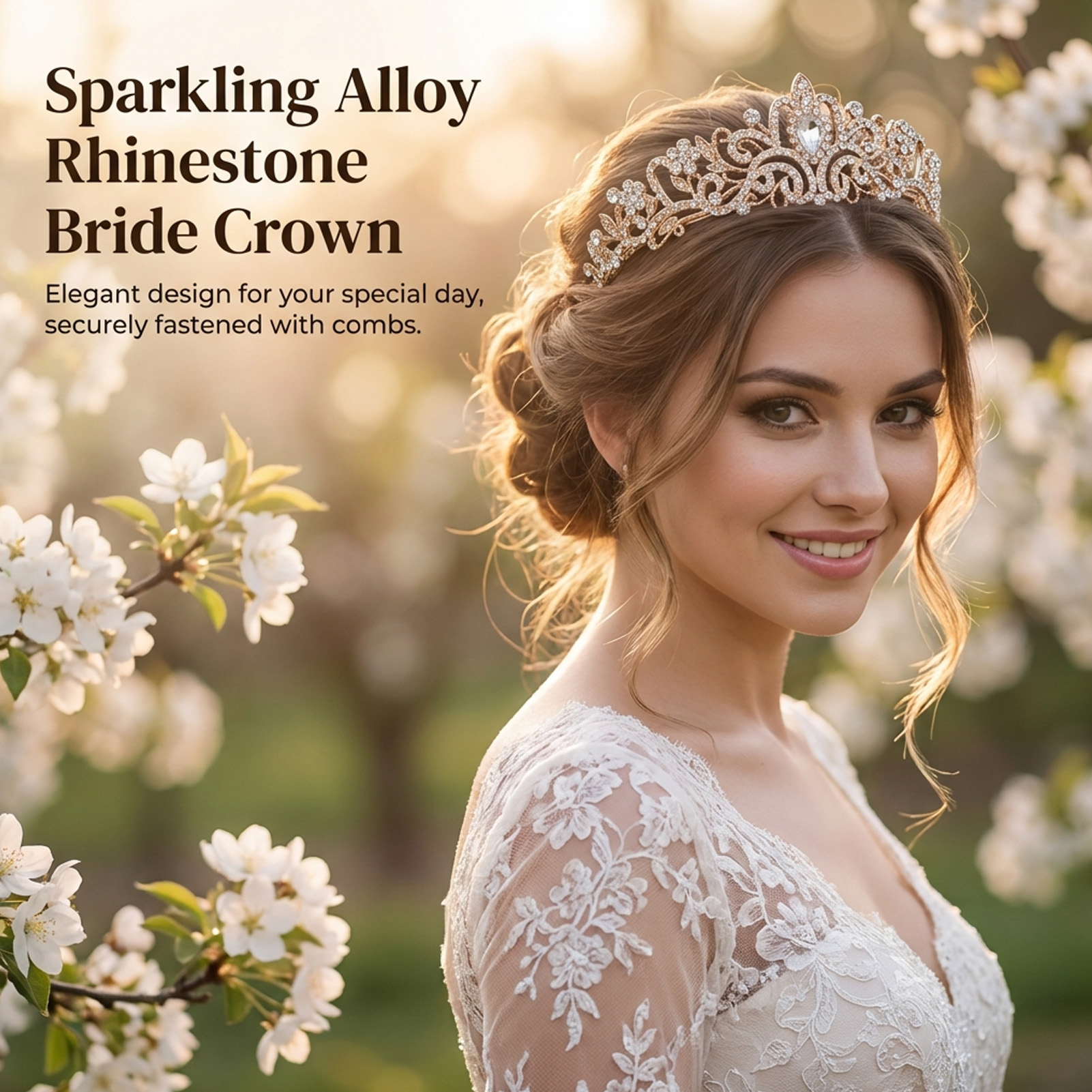 Elegant Bridal Crown Sparkly R - Women'S Accessories Jewelry avaliação e preço