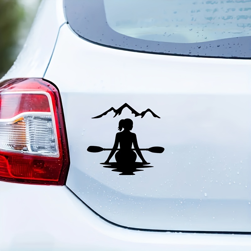 1pc Women Kayaker Car Sticker  - Women'S Kayak Accessories avaliação e preço