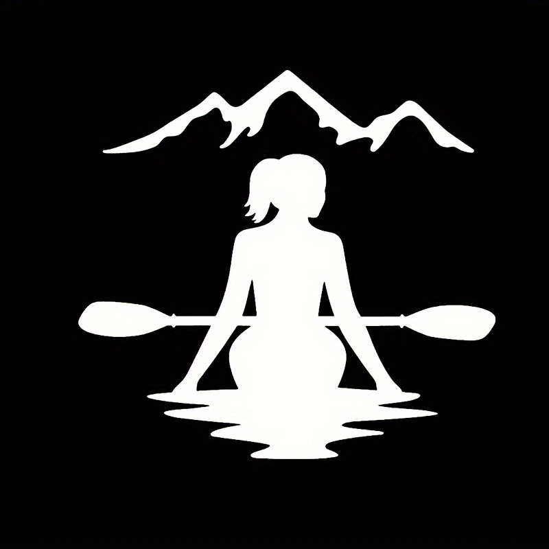 1pc Women Kayaker Car Sticker  - Women'S Kayak Accessories avaliação e preço