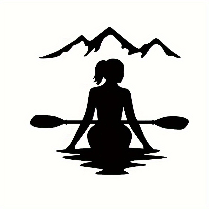 1pc Women Kayaker Car Sticker  - Women'S Kayak Accessories avaliação e preço