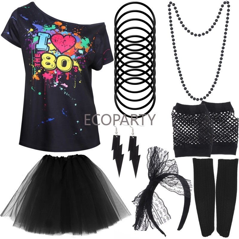 80s Fancy Dress Accessories Wo - Women'S Accessories In The 80S avaliação e preço