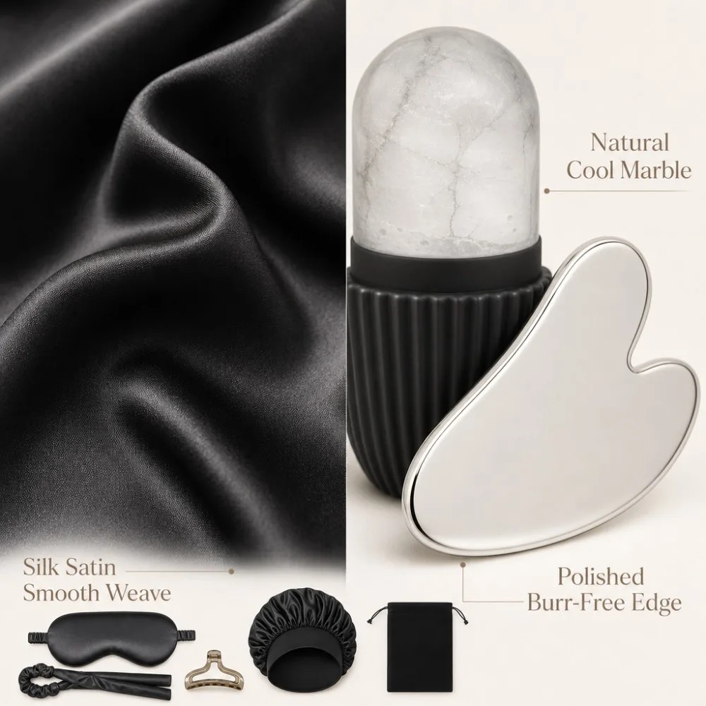 3/4/5/9Pcs Silk Sleep Set Eye  - Women Accessories Combo Gift avaliação e preço