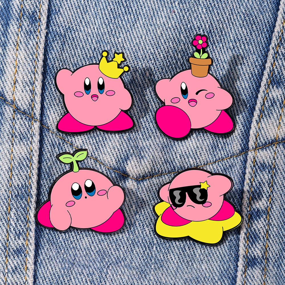 4pcs Kirby Enamel Lapel Pins S - Women'S Accessories Jewelry avaliação e preço