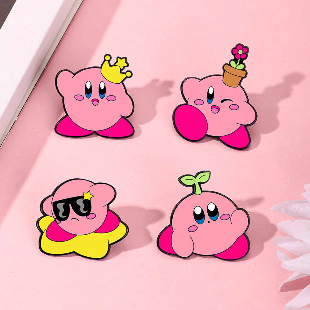 4pcs Kirby Enamel Lapel Pins S - Women'S Accessories Jewelry avaliação e preço