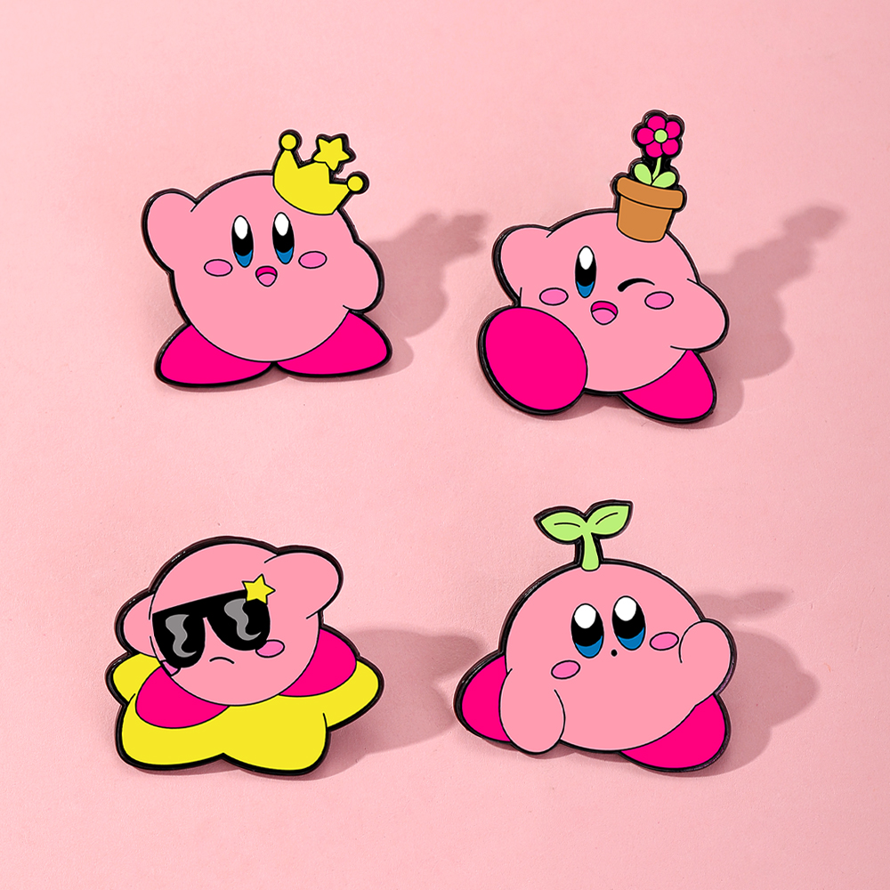 4pcs Kirby Enamel Lapel Pins S - Women'S Accessories Jewelry avaliação e preço