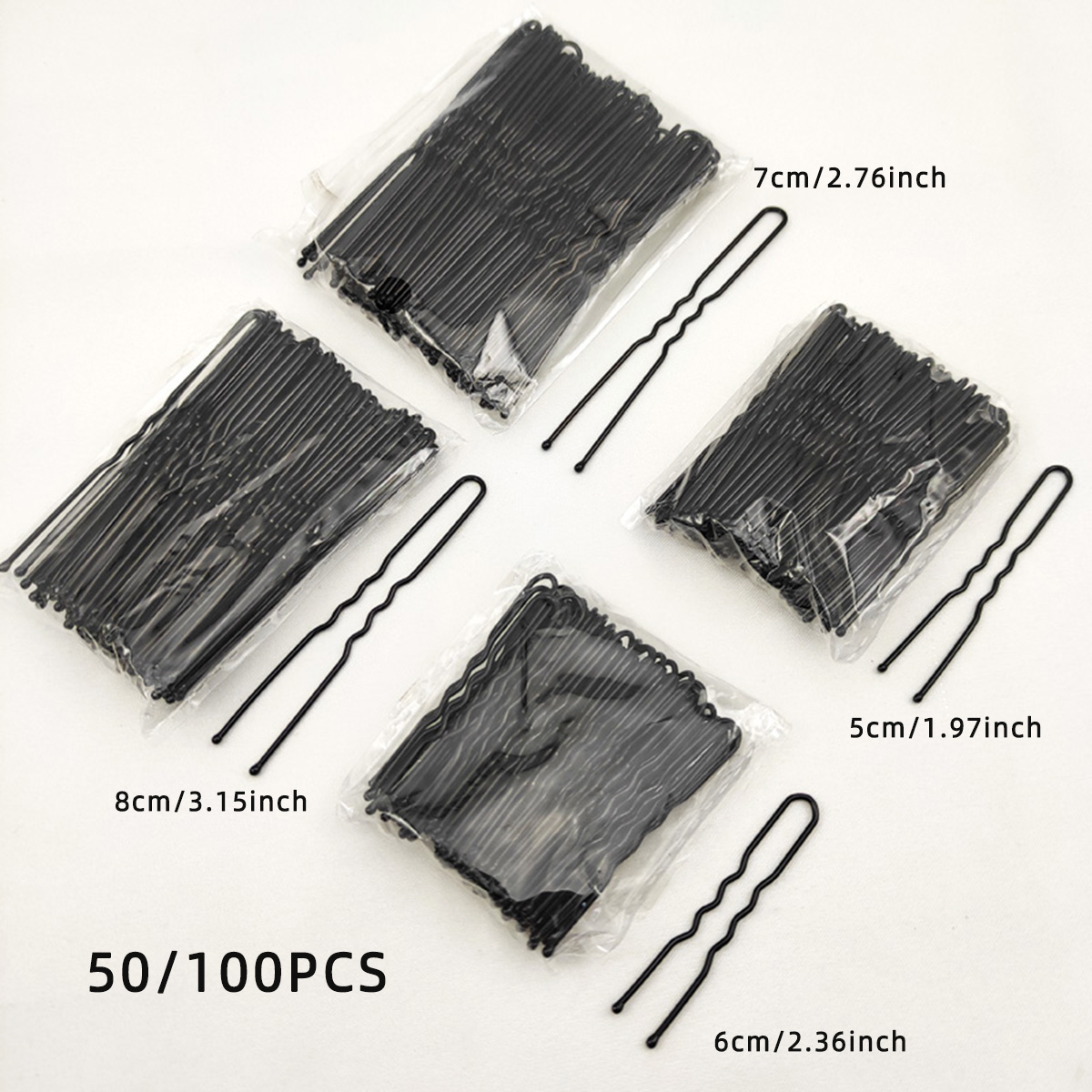 50/100 PCS Women 5/6/7/8 cm Ha - Young Women'S Accessories avaliação e preço