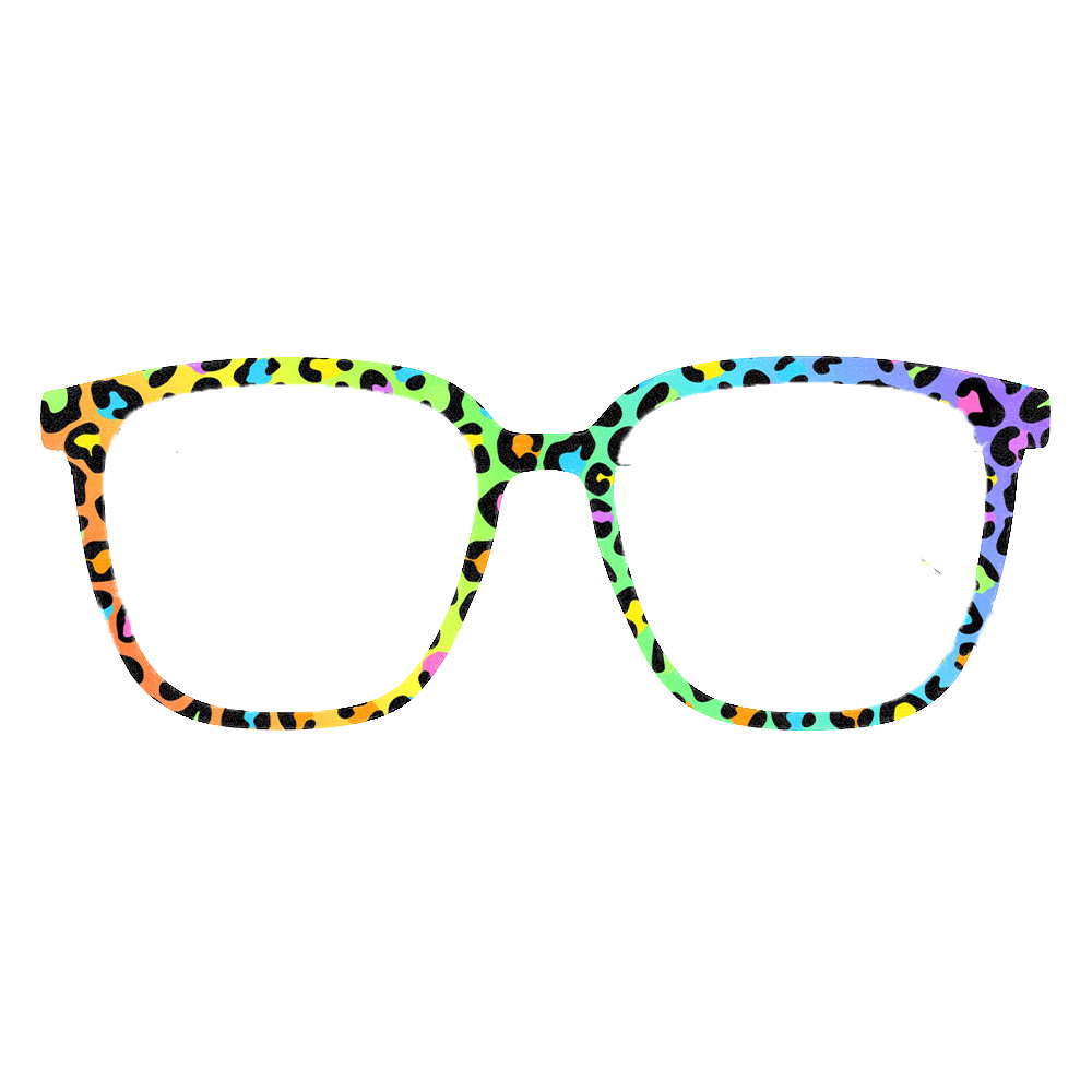 Trendy Rainbow Leopard Print S - Women Accessories Trendy avaliação e preço