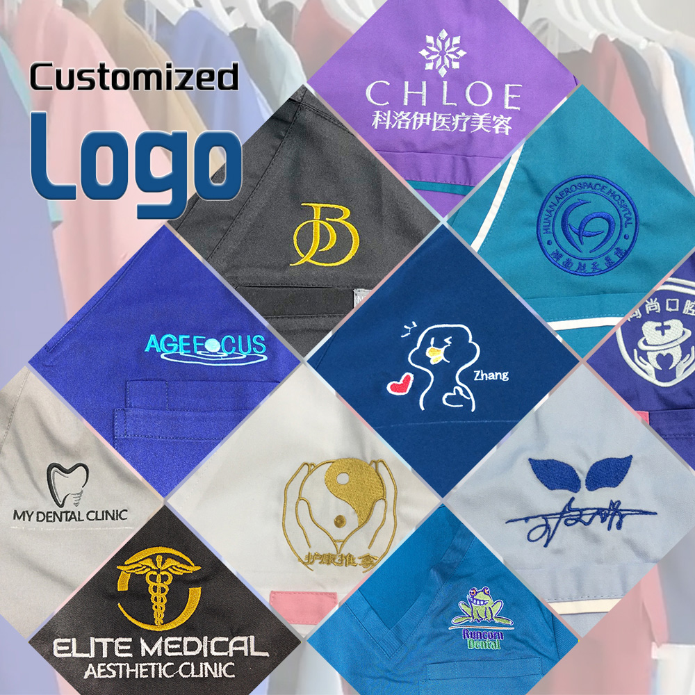 Customized Logo Scrub Uniform  - Women Accessories Logo avaliação e preço