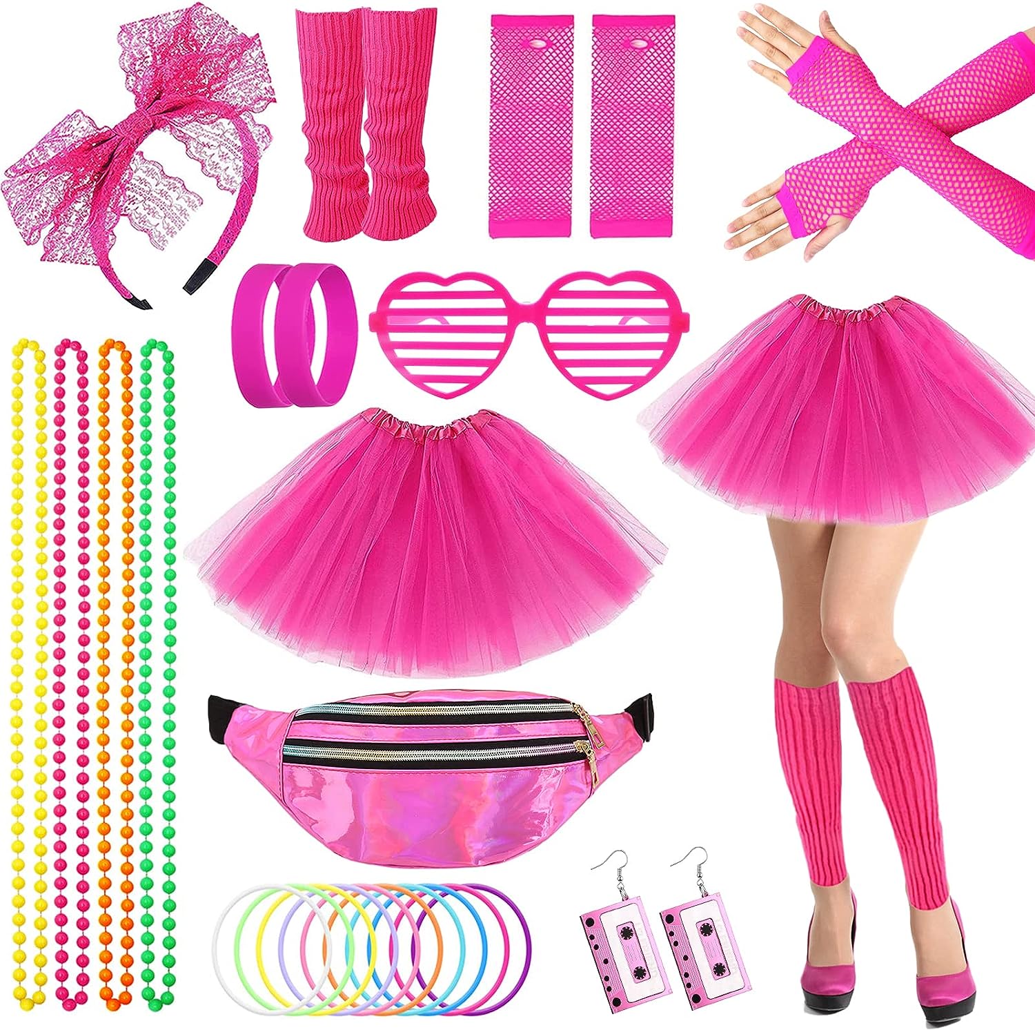 80s Party Costume Accessories  - Women'S Accessories In The 80S avaliação e preço