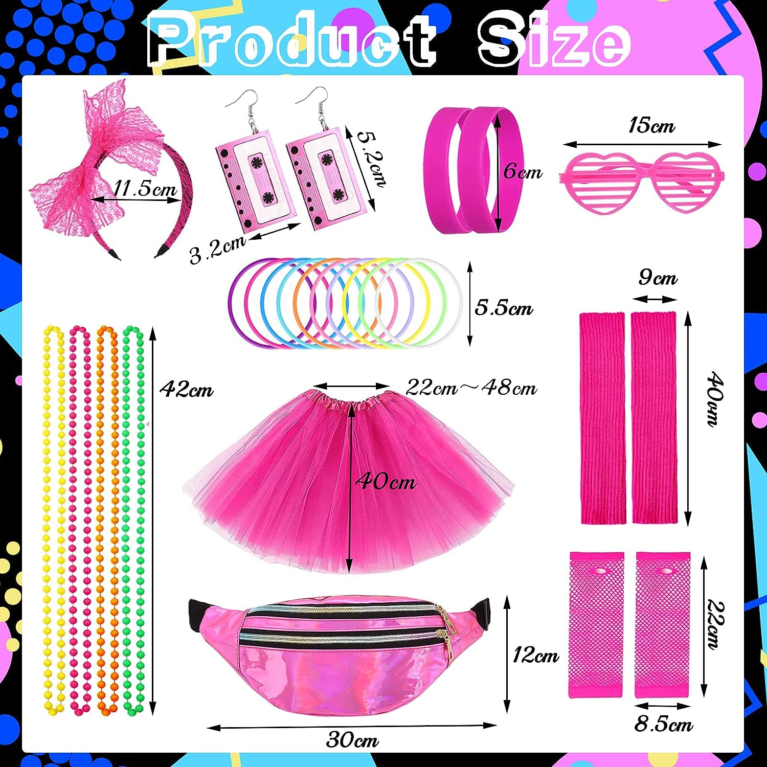 80s Party Costume Accessories  - Women'S Accessories In The 80S avaliação e preço