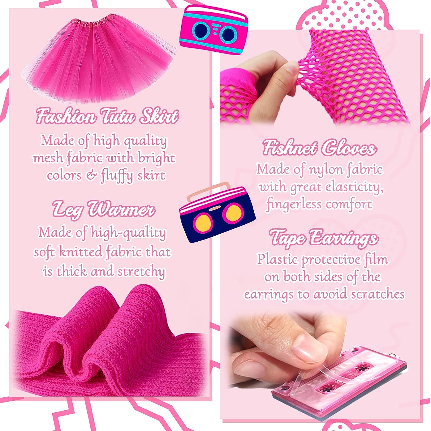 80s Party Costume Accessories  - Women'S Accessories In The 80S avaliação e preço