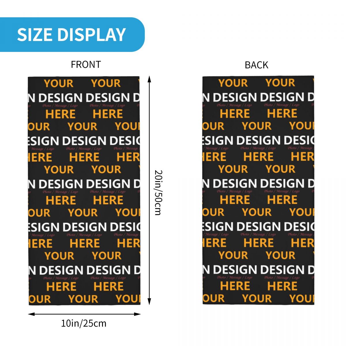 Custom Your Design Here Bandan - Women Accessories Logo avaliação e preço