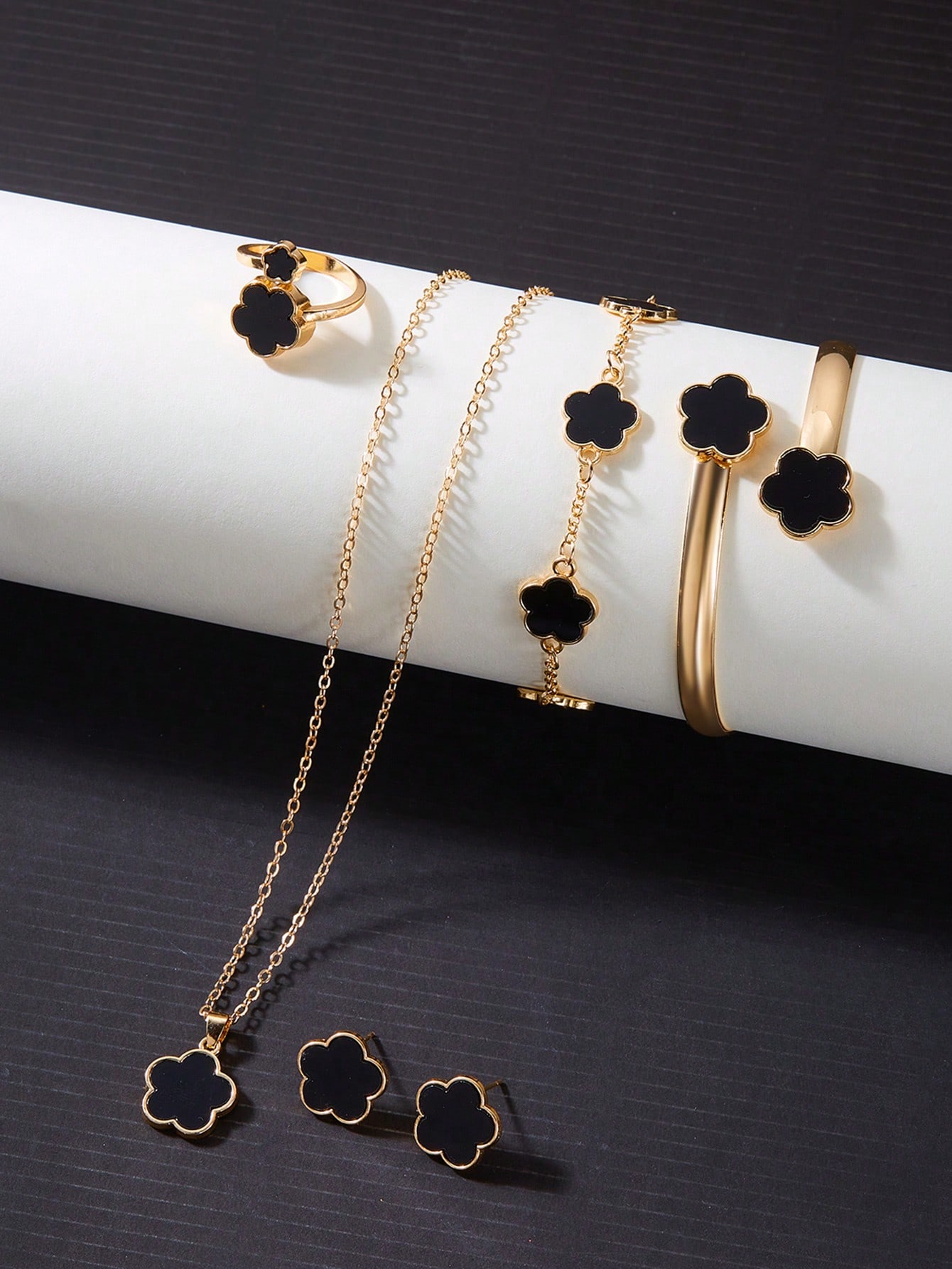 6Pcs Minimalist Four Leaf Clov - Women Accessories Combo Gift avaliação e preço