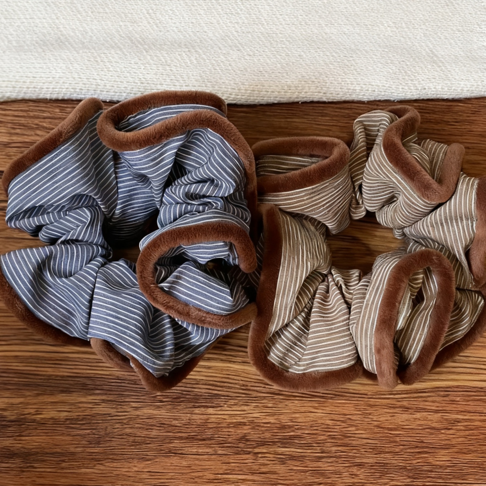 1PC Striped Flannel Scrunchies - Women'S Accessories Flannels avaliação e preço