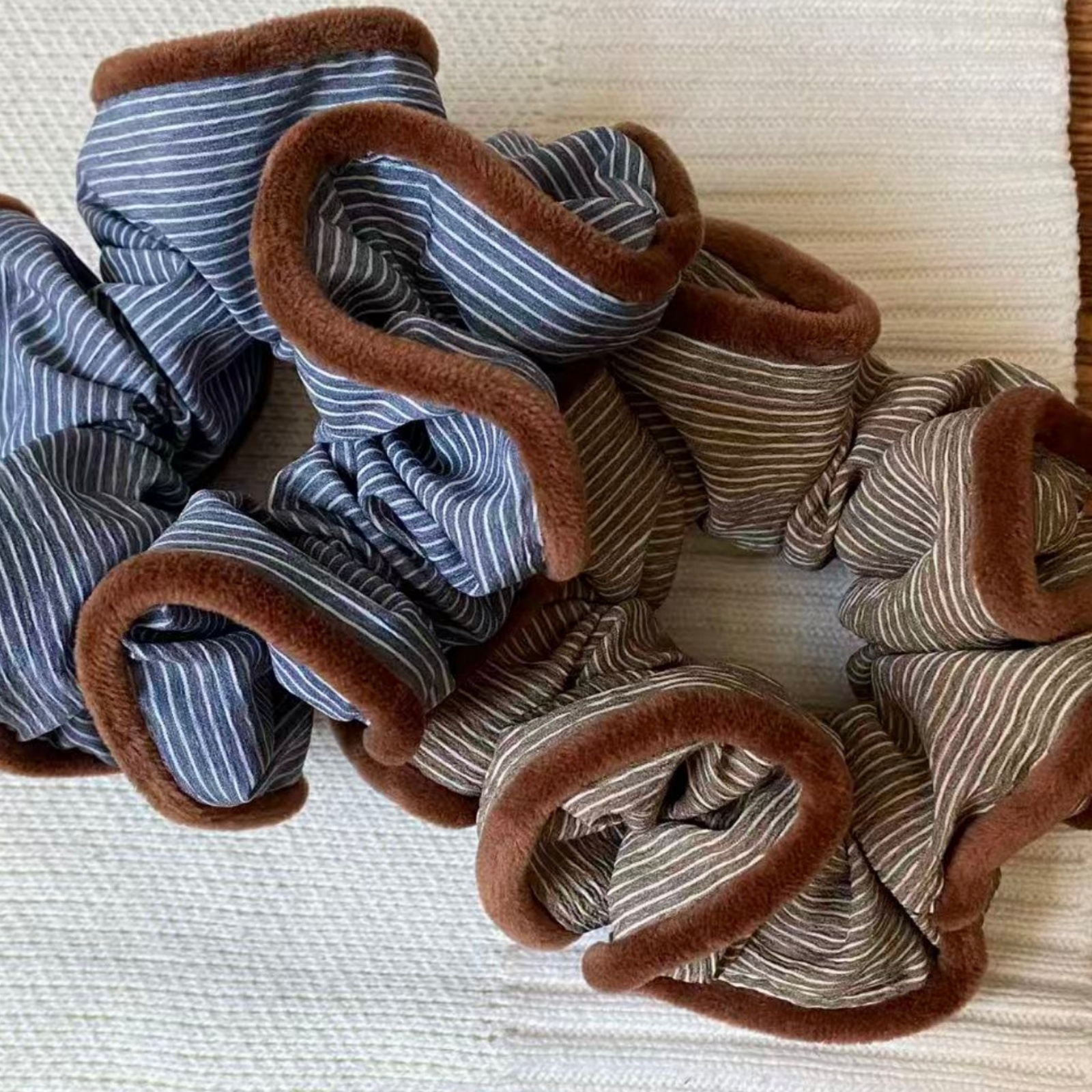 1PC Striped Flannel Scrunchies - Women'S Accessories Flannels avaliação e preço