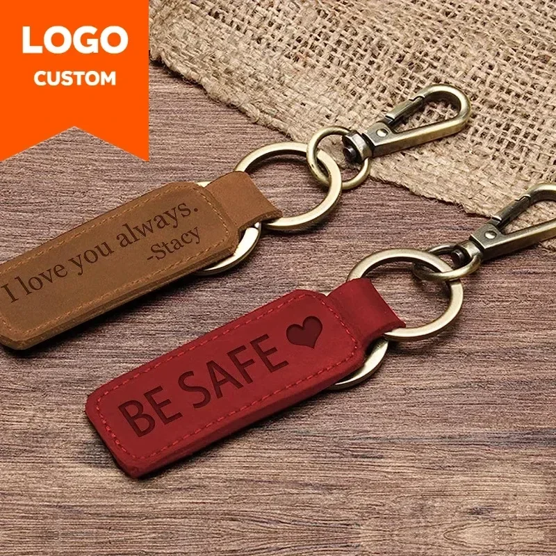 Laser Custom Logo Leather Keyc - Women Accessories Logo avaliação e preço
