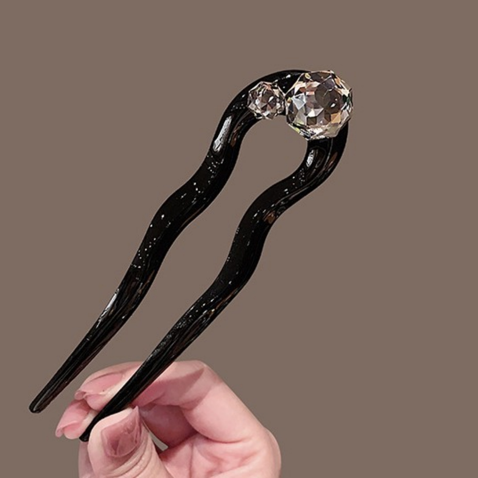 1PC Crystal Hair Fork,Black El - Young Women'S Accessories avaliação e preço