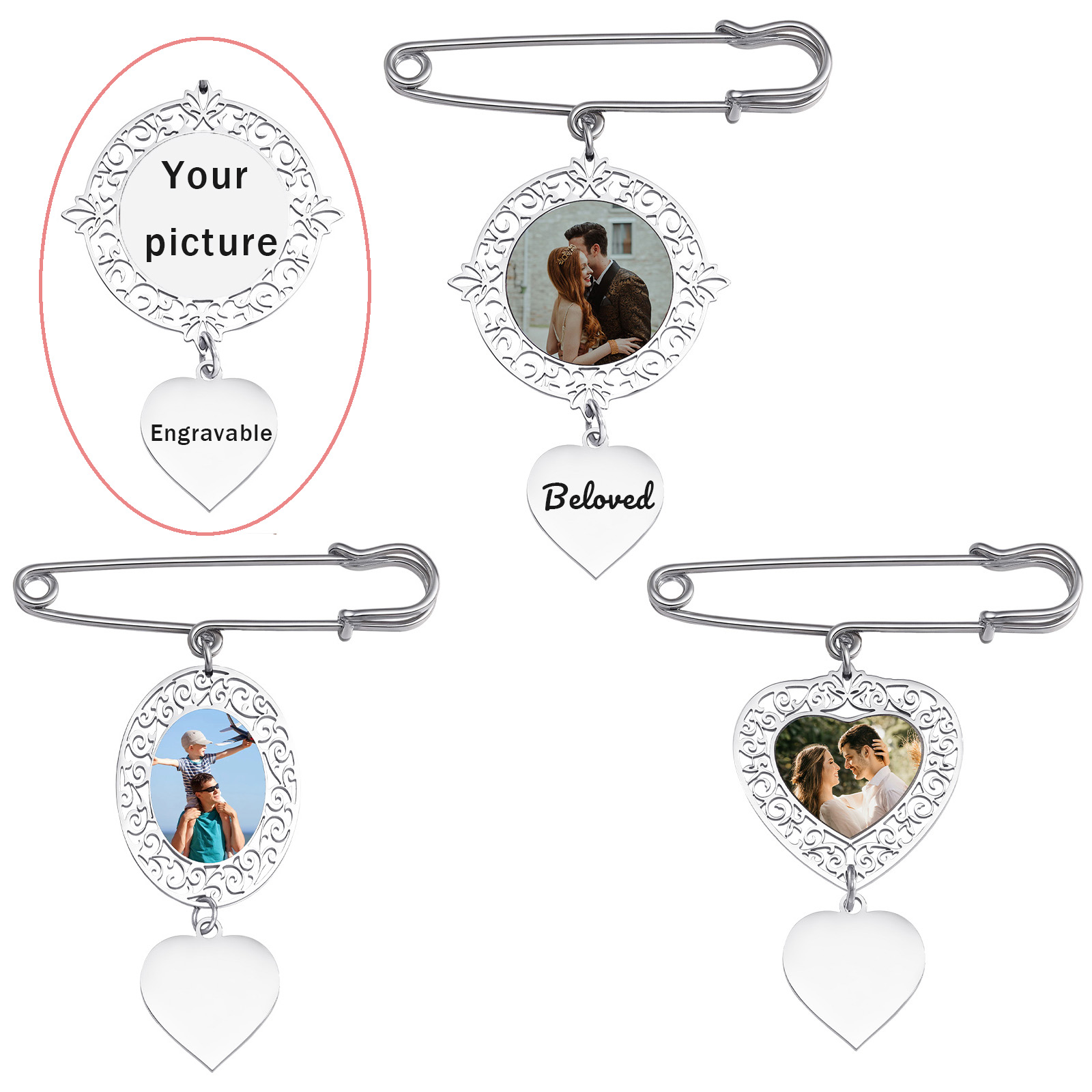 Custom Picture Badge Brooches  - Women Accessories Logo avaliação e preço