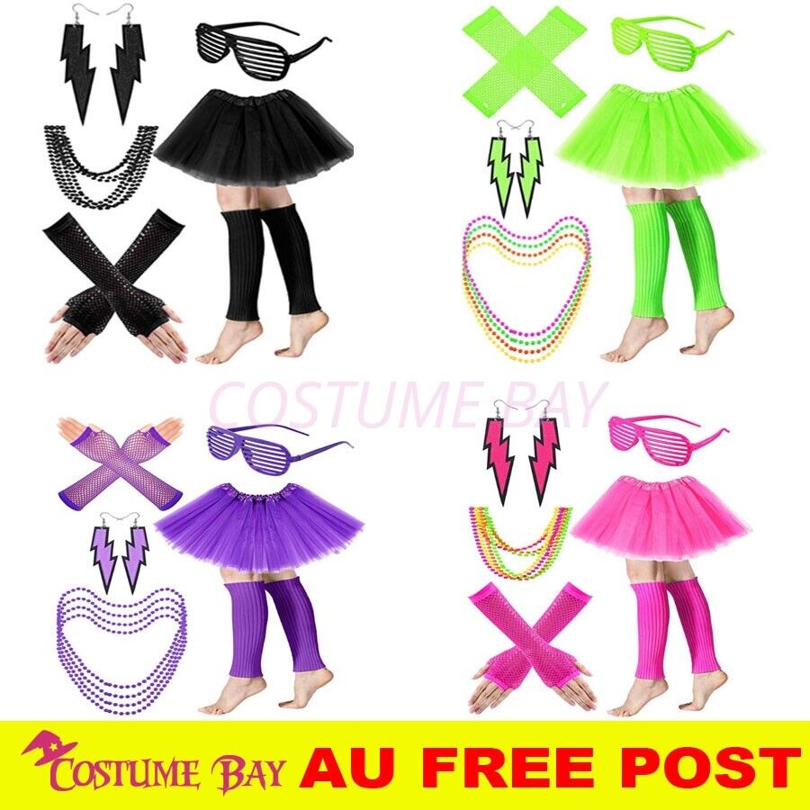 PESENAR Womens Neon 80s Tutu S - Women'S Accessories In The 80S avaliação e preço