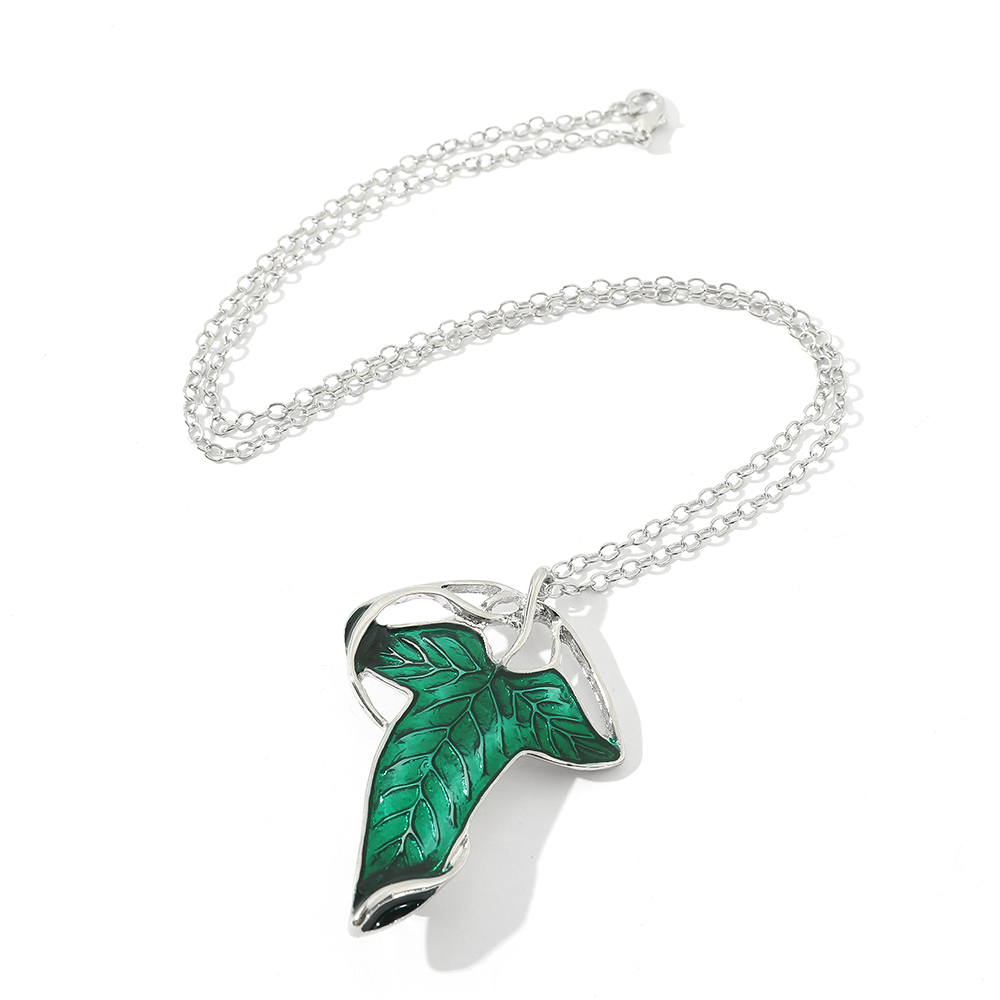 Vintage Green Leaf Pendant Nec - Women'S Accessories Jewelry avaliação e preço