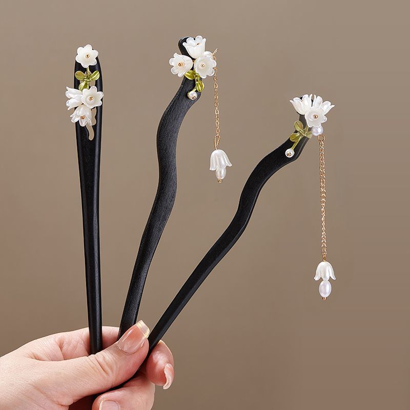 Wooden Flower Hairpin Vintage  - Young Women'S Accessories avaliação e preço