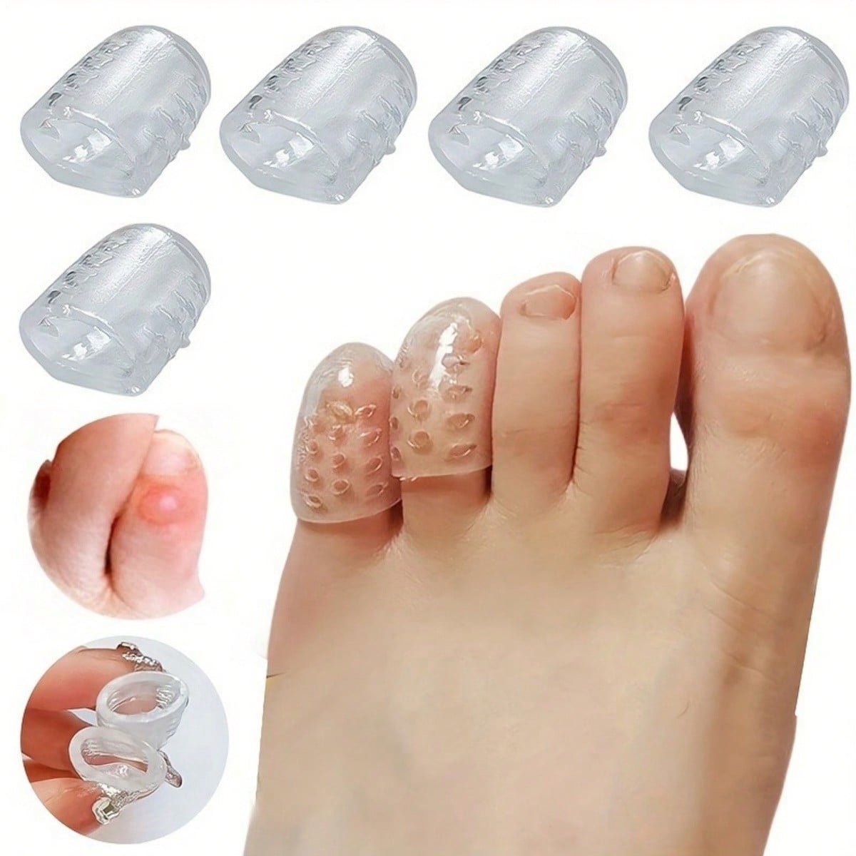 4pcs Silicone Shoe Toe Anti-Fr - Women Accessories Combo Gift avaliação e preço