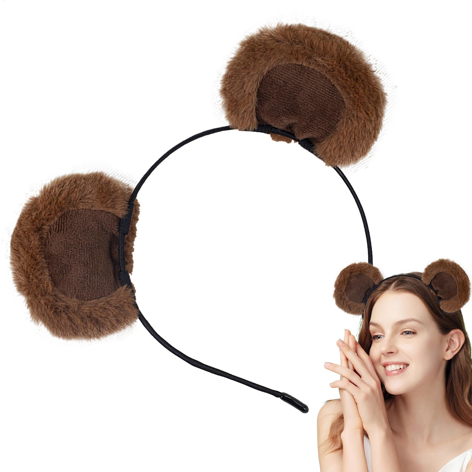 Cute Brown Ears Headband Adjus - Women Accessories Combo Gift avaliação e preço