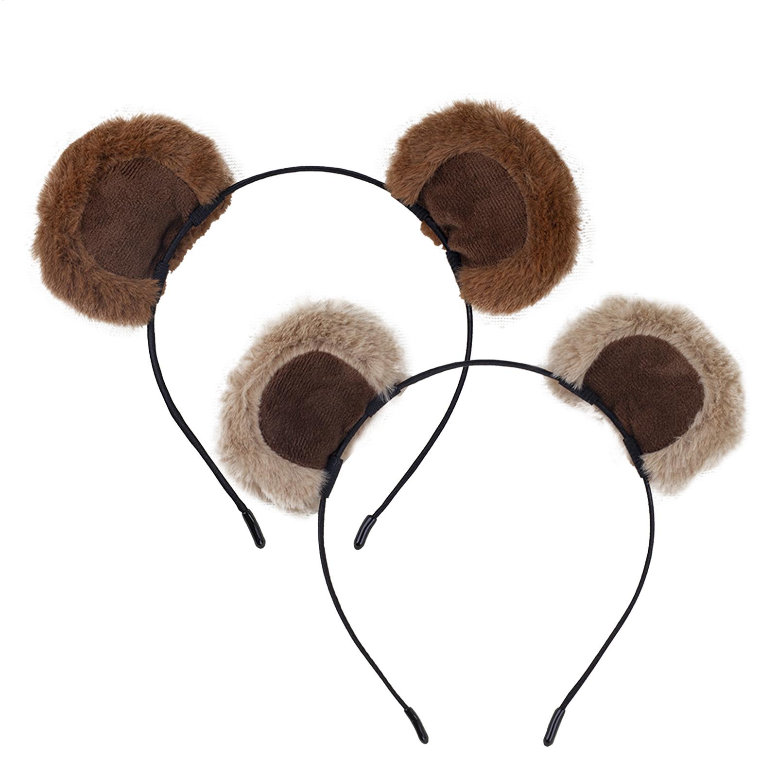 Cute Brown Ears Headband Adjus - Women Accessories Combo Gift avaliação e preço