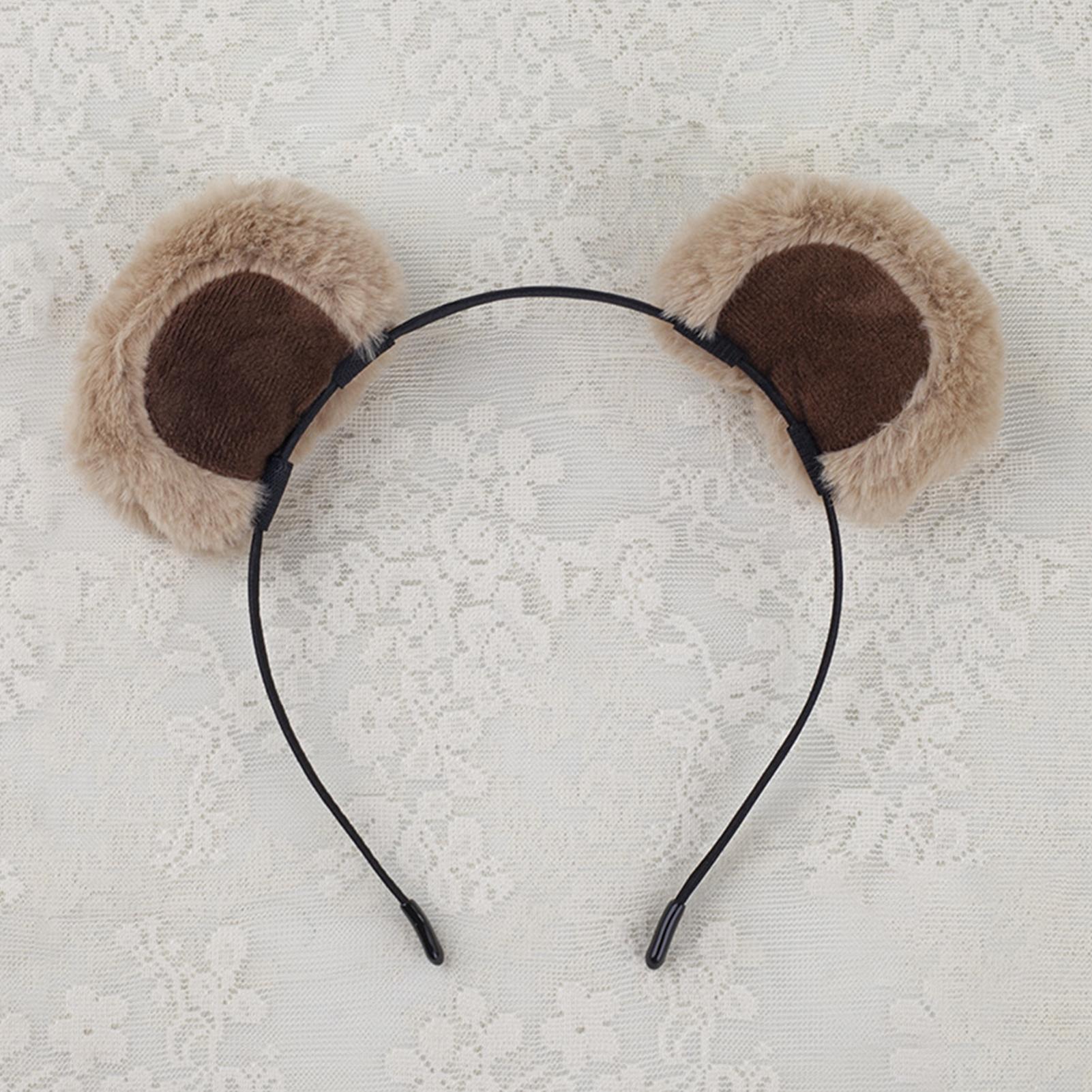 Cute Brown Ears Headband Adjus - Women Accessories Combo Gift avaliação e preço