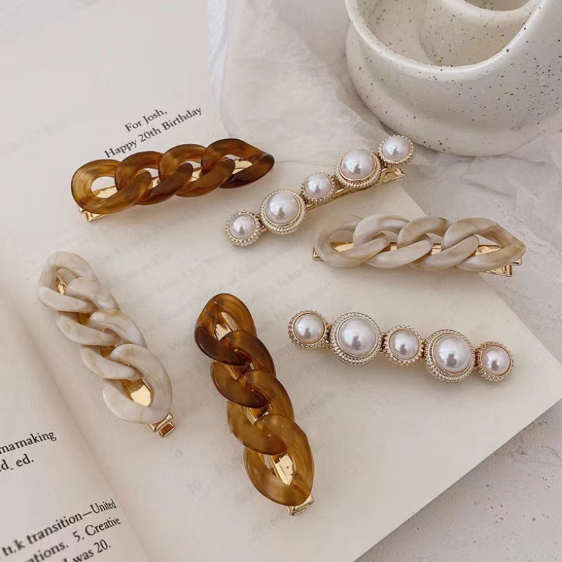 New Handmade Chain Hair Clips  - Women Accessories Combo Gift avaliação e preço