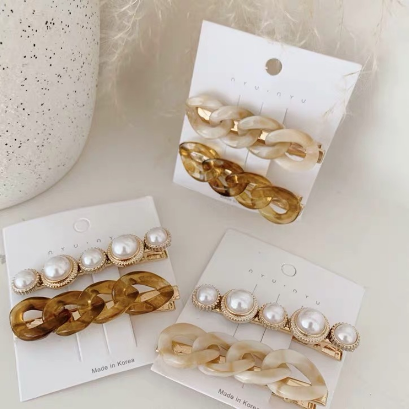 New Handmade Chain Hair Clips  - Women Accessories Combo Gift avaliação e preço