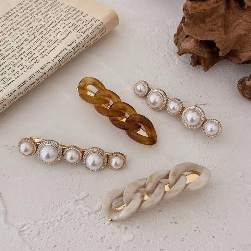 New Handmade Chain Hair Clips  - Women Accessories Combo Gift avaliação e preço