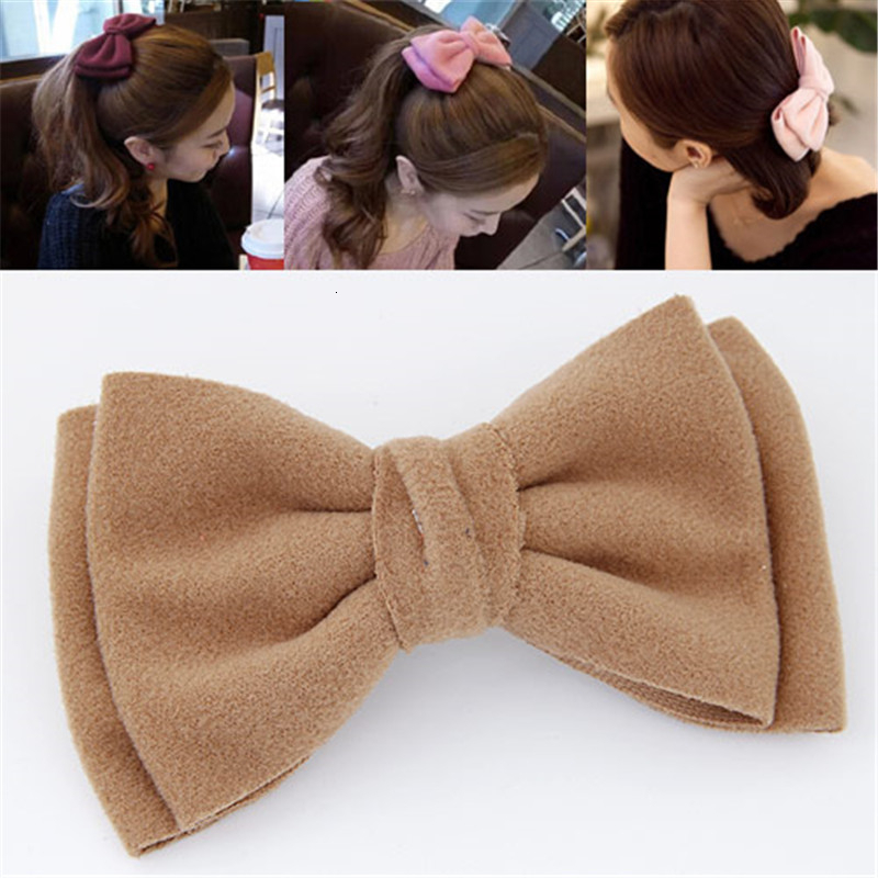 Korean Solid Color Bow Hair Cl - Women'S Accessories Flannels avaliação e preço