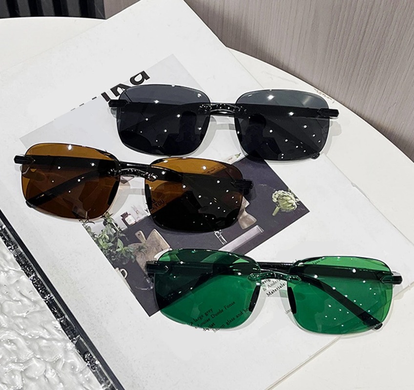 Rimless Stylish Trendy Sunglas - Women Accessories Trendy avaliação e preço