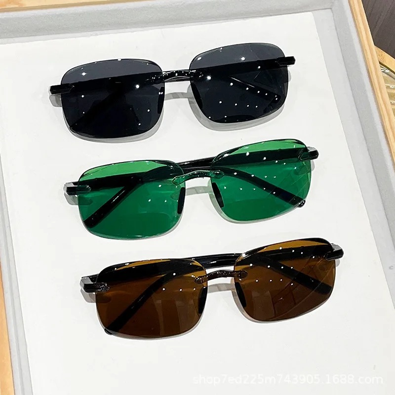 Rimless Stylish Trendy Sunglas - Women Accessories Trendy avaliação e preço