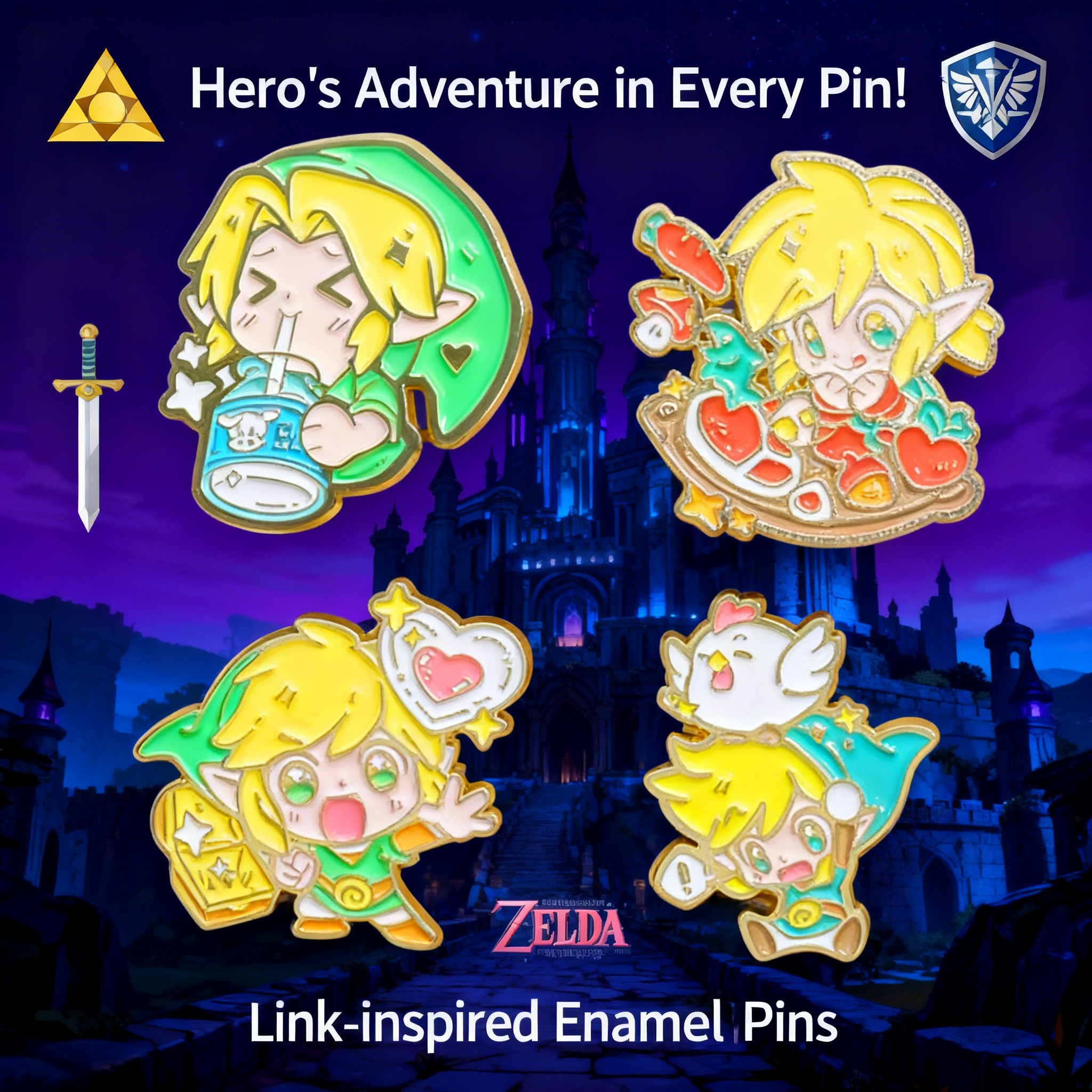 Adventure Game Badges Enamel P - Women'S Accessories Jewelry avaliação e preço
