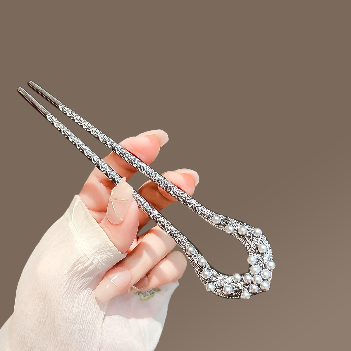 New Pearl U Shaped Hairpin For - Young Women'S Accessories avaliação e preço