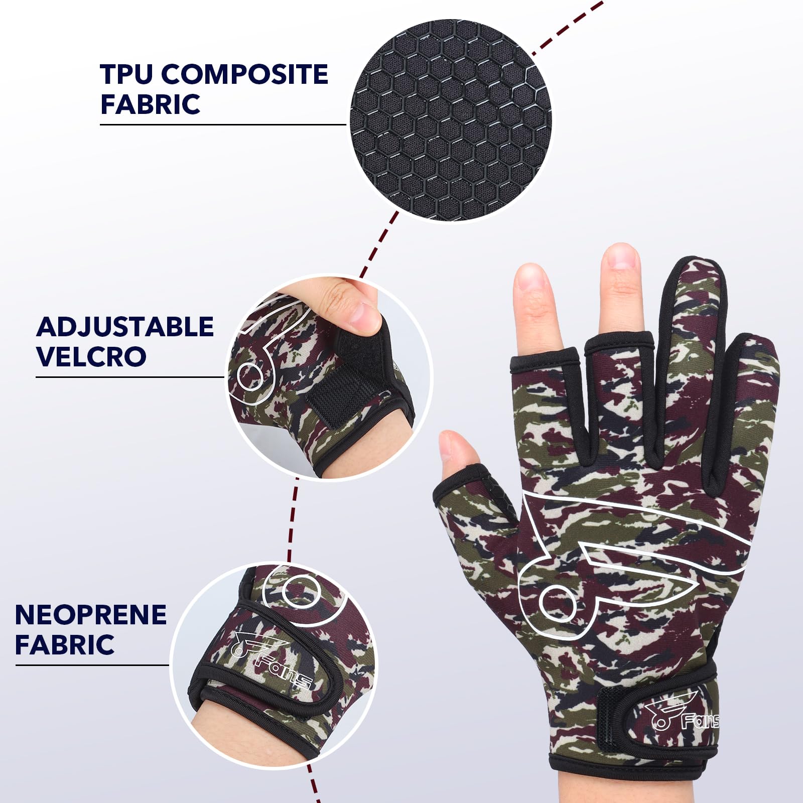 8Fans Fishing Gloves - Finger  - Women'S Kayak Accessories avaliação e preço