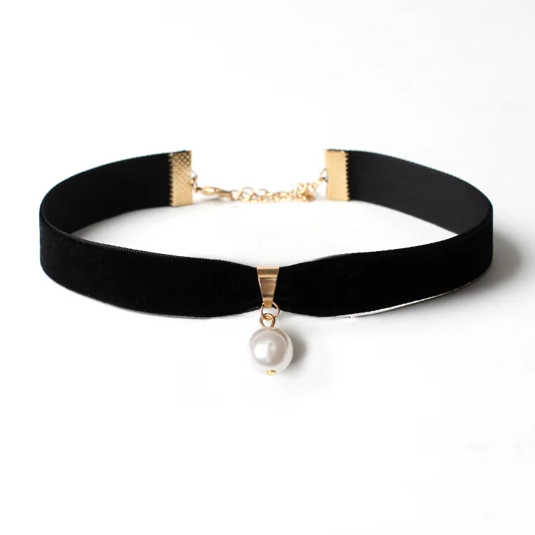 An imitation pearl velvet neck - Women'S Accessories Flannels avaliação e preço