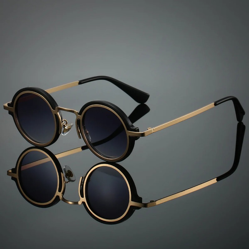 New Retro Metal Round Frame Su - Women Accessories Trendy avaliação e preço