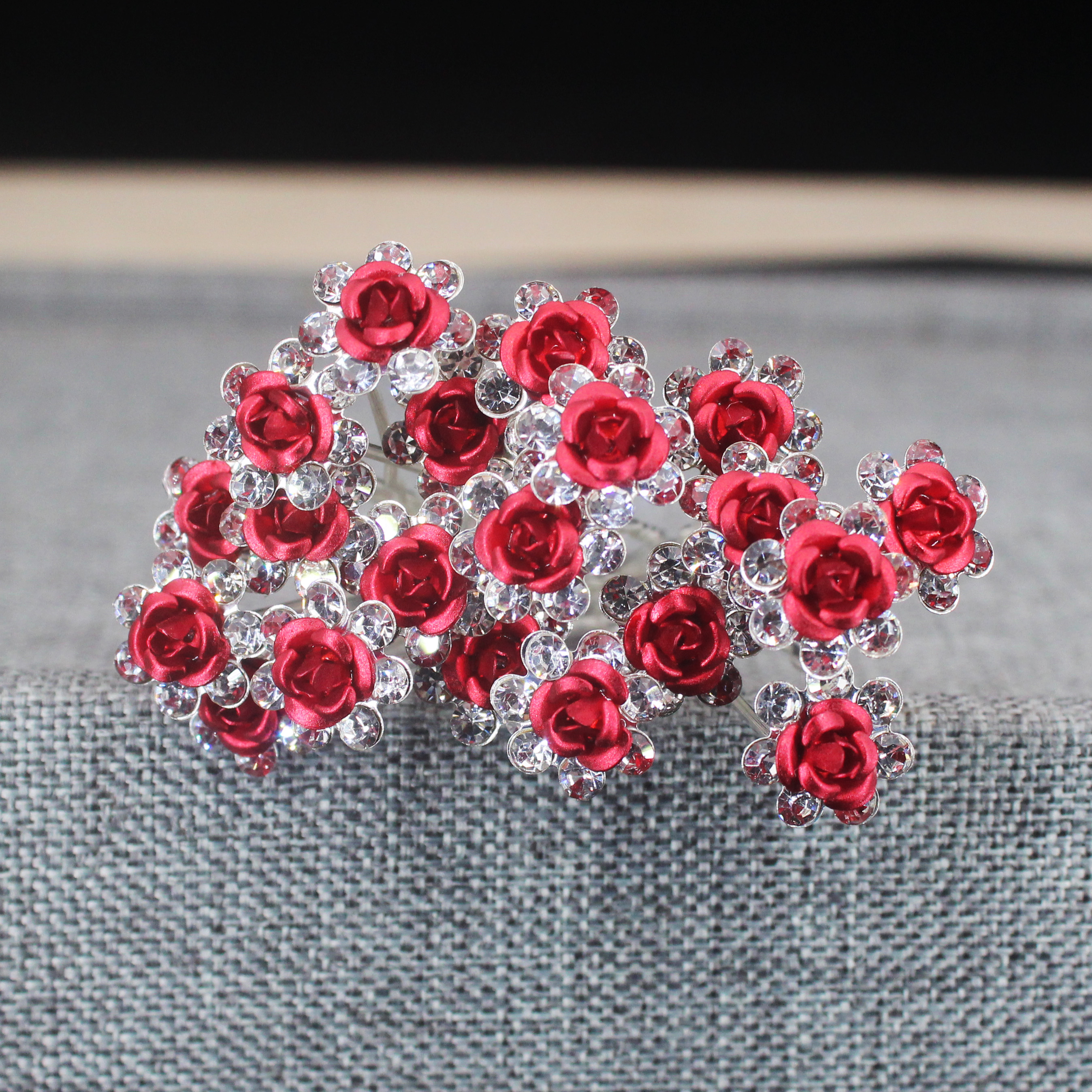 20PCS Rose Flower Rhinestone H - Young Women'S Accessories avaliação e preço