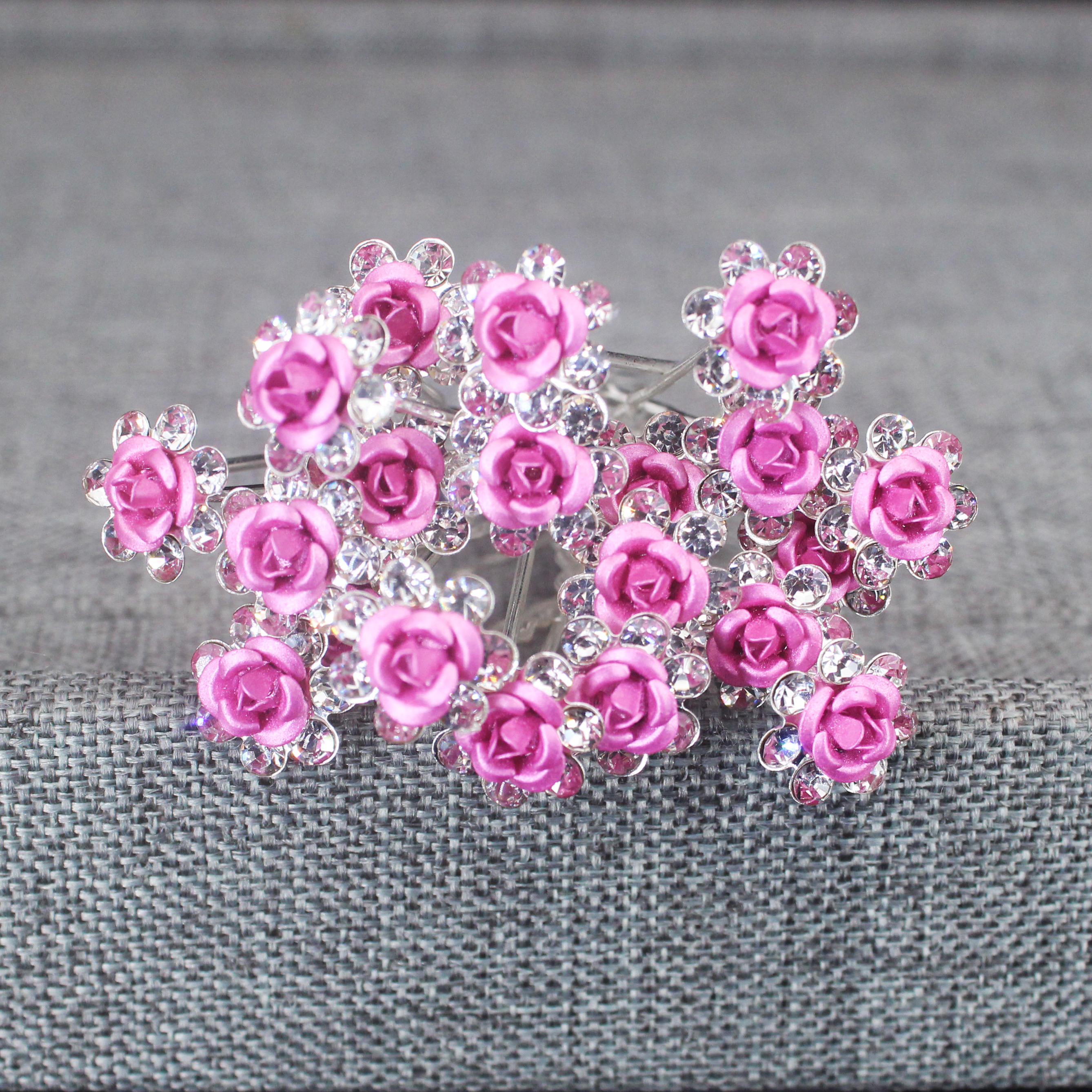 20PCS Rose Flower Rhinestone H - Young Women'S Accessories avaliação e preço