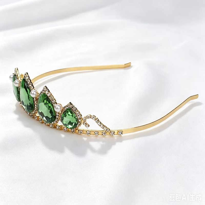 Green Water Drop Rhinestone Cr - Women'S Accessories Jewelry avaliação e preço