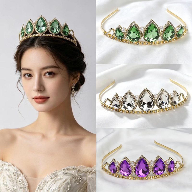 Green Water Drop Rhinestone Cr - Women'S Accessories Jewelry avaliação e preço